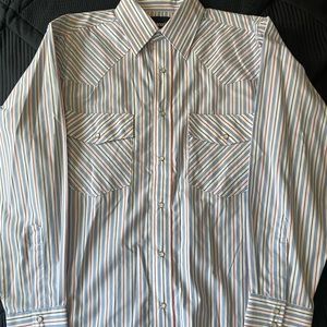 Wrangler Western Shirt Mens Medium